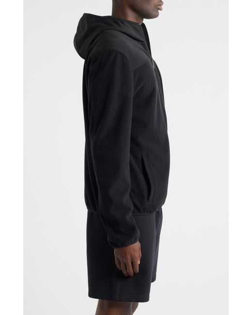 Zella Black Full Zip Grid Fleece Jacket for men