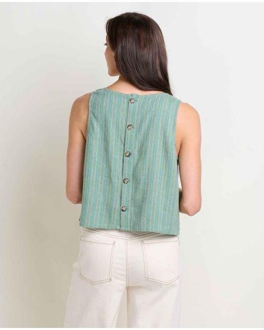 Toad & Co. Blue W's Taj Hemp Button Back Tank
