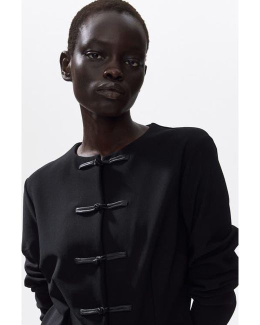 H&M Black Knot-Button Jacket