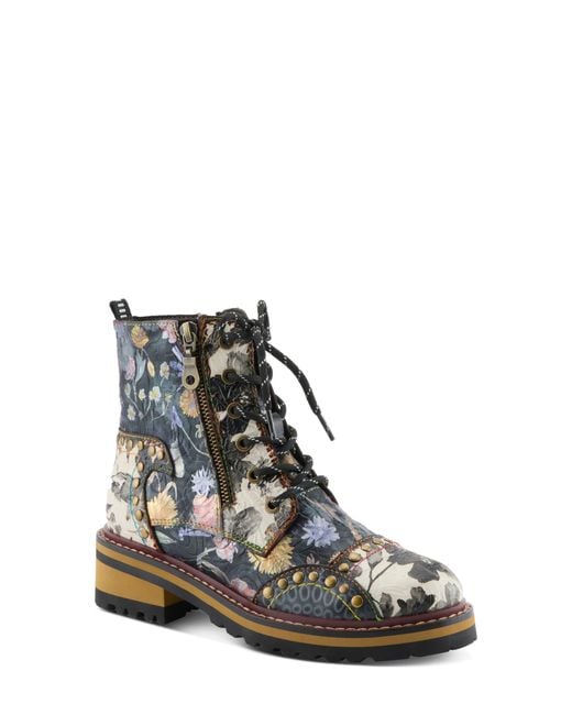 Spring Step Black Rugup Lace-Up Boot