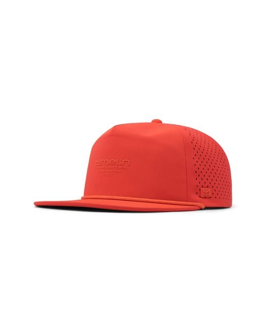 Melin Red Coronado Hydrolite Performance Snapback Hat for men