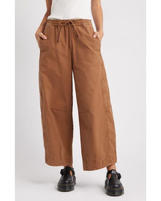 Damson Madder Brown Felix Drawstring Ankle Wide Leg Pants