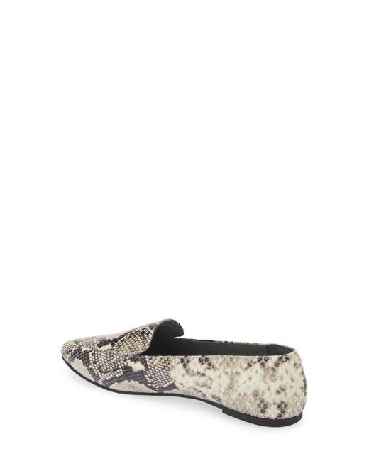 Chocolat Blu Gray Pointed Toe Embossed Leather Loafers