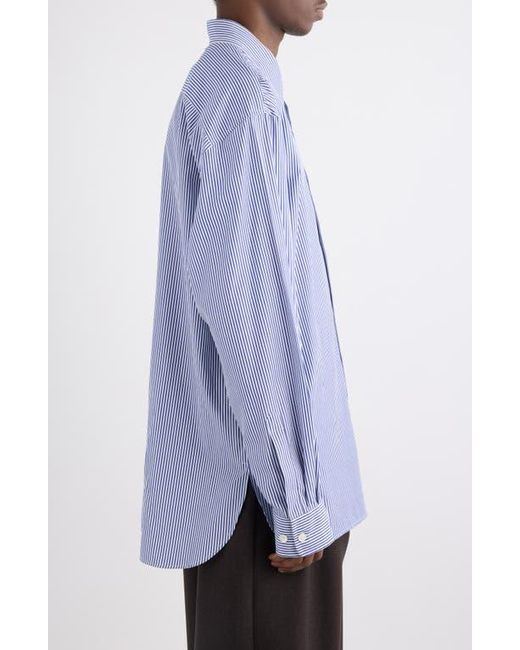 Dries Van Noten Blue Croom Stripe Button-Up Shirt for men
