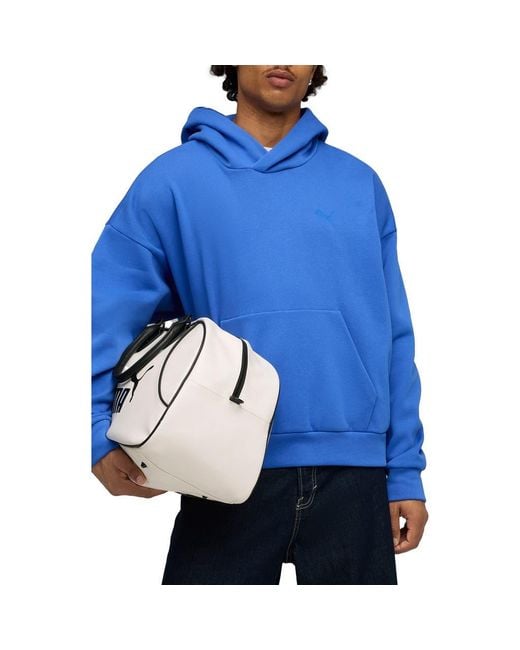 PUMA Blue Boxy Essentials Hoodie for men