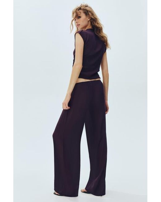 H&M Purple Sheer Drawstring Trousers