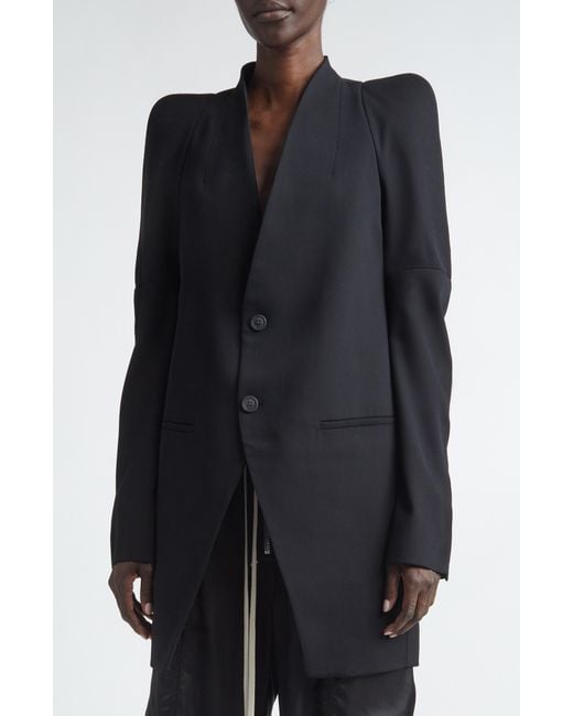 Rick Owens Black Temple Metro Wool Jacket