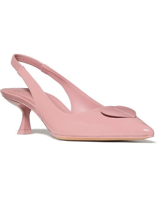 Kate Spade Pink Lover Crinkle Patent Leather Slingback Pump