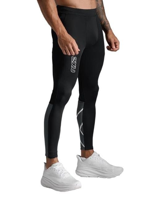 2xu Black Light Speed React Comp Tights for men