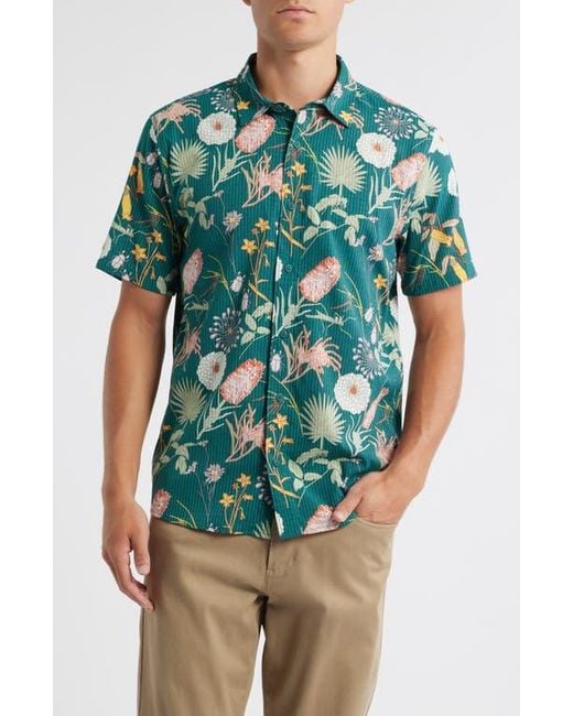 Roark Blue Bless Up Short Sleeve Button-Up Shirt for men