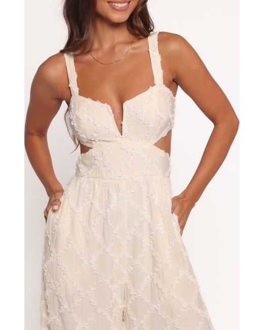 Petal & Pup Natural Avella Cutout Wide Leg Jumpsuit