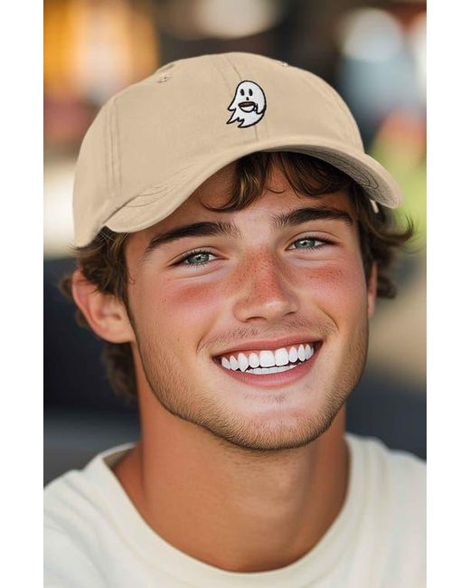 Alix Natural Coffee Ghost Embroidered Hat