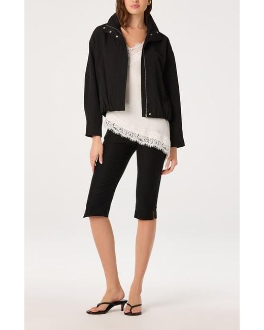 Astr Black Collins Bomber Jacket