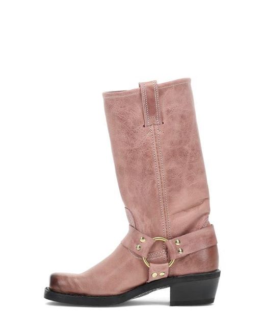 Frye Pink Harness Square Toe Boot