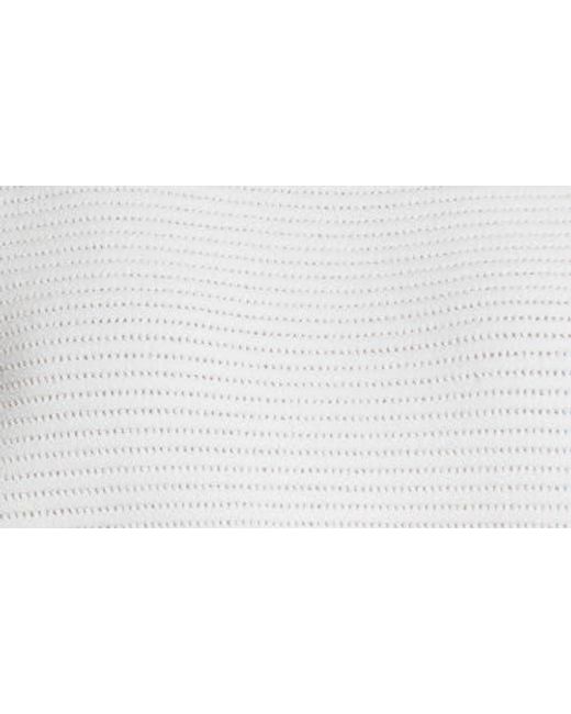 Nordstrom White Textured Stitch Sweater