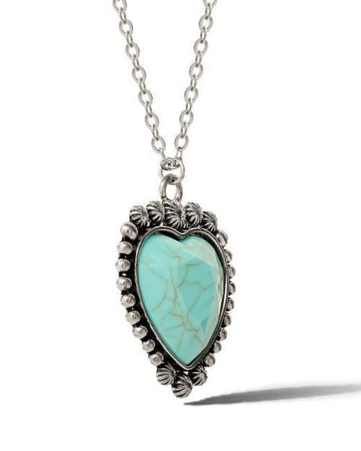Jessica Simpson Blue Heart Necklace
