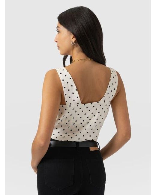 Saint + Sofia White Raye Cowl Cami