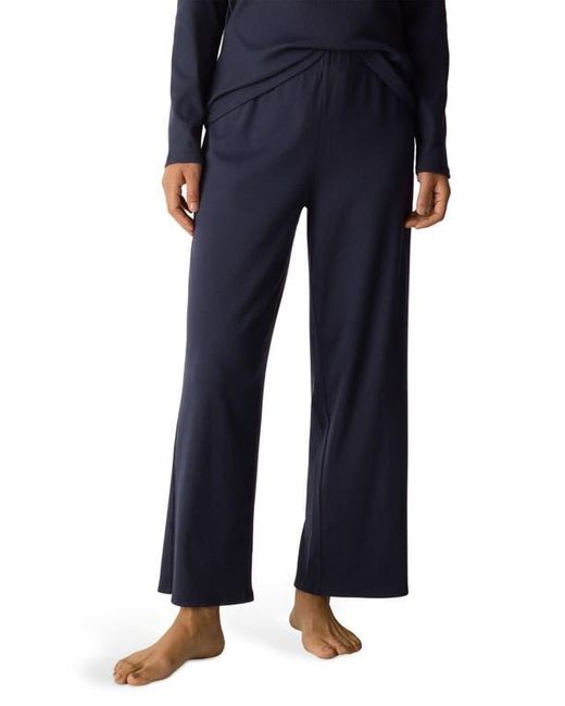 Eileen Fisher Women's Blue Organic Cotton Wide Leg Lounge Pants