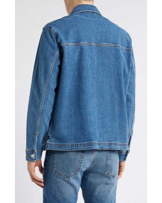 DL1961 Blue Sean Stretch Denim Shirt Jacket for men