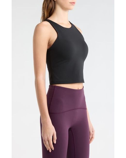Spanx Gray High Neck Crop Tank