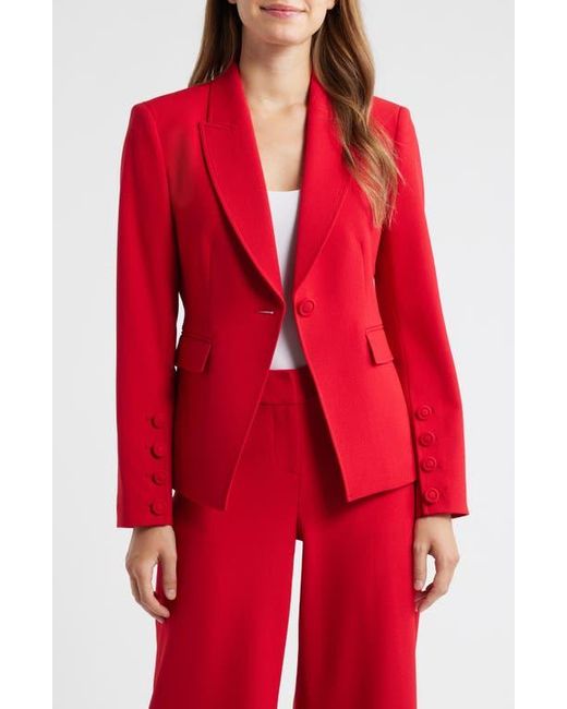 Tahari Red One-Button Blazer