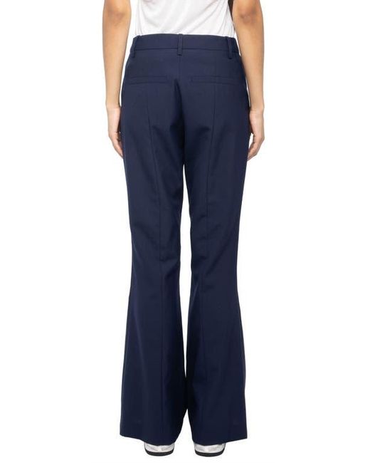 Zadig & Voltaire Blue Prevy Tailleur Flare Leg Pants
