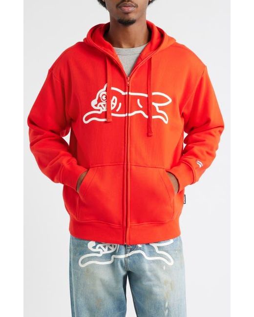 ICECREAM Red Scanner Graphic Zip Hoodie for men