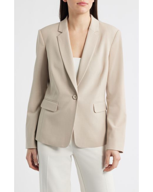 Tahari Natural One-Button Blazer