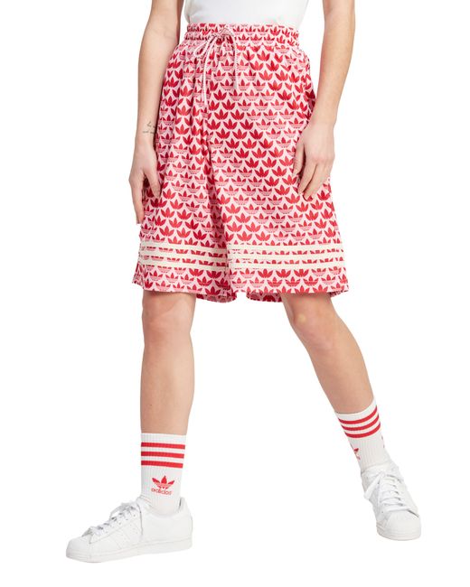 Adidas Originals Red Adicolor '70s Monogram Bb Shorts