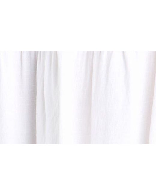 English Factory White Tiered Ruffle Cotton Blend Dress