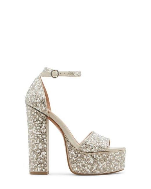 Steve Madden Metallic Glam Ankle Strap Platform Sandal