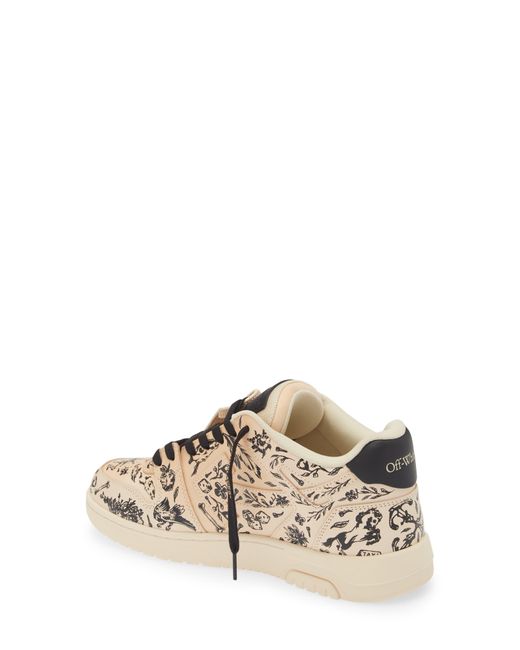 Off-White c/o Virgil Abloh Natural Out Of Office Leather Low Top Sneaker for men