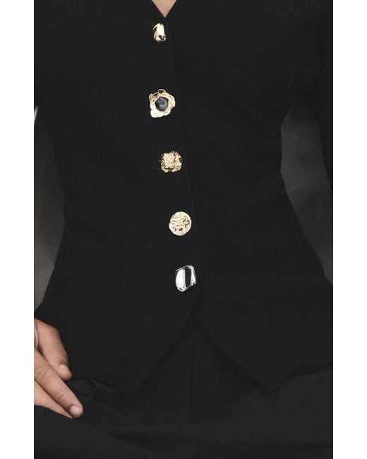 Mango Black Dali Knit Jacket