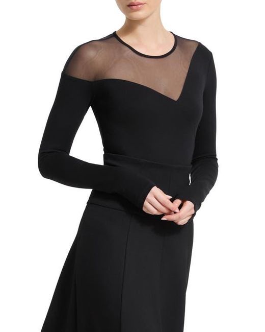 MARCELLA Black Charli Mesh Top