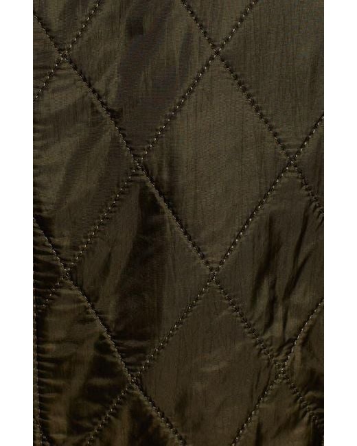 Barbour Brown Cavalry Fleece Lined Quilted Jacket