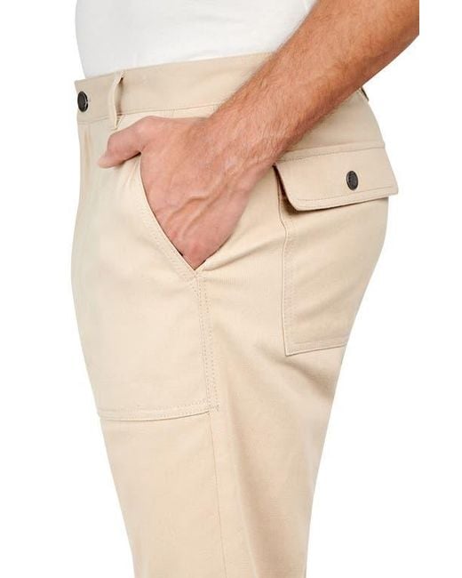Brooklyn Brigade Natural Slim Fit Solid Cotton Stretch Utility Pants for men
