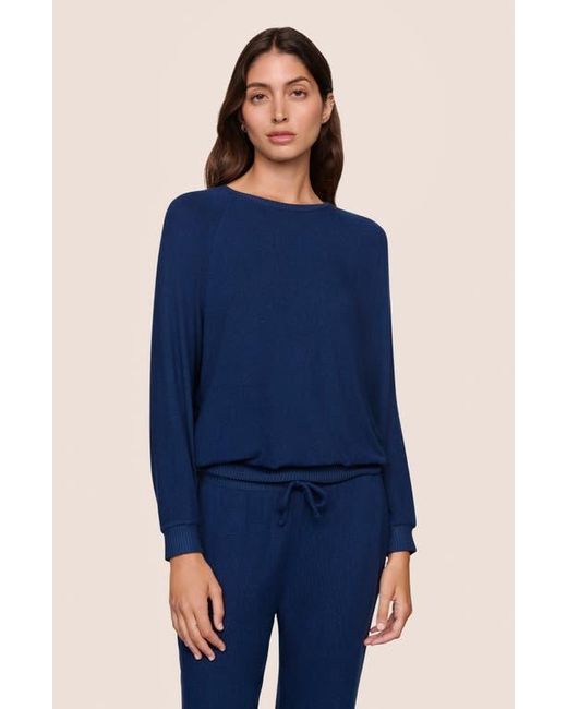Eberjey Blue Cozy Time Lounge Pullover