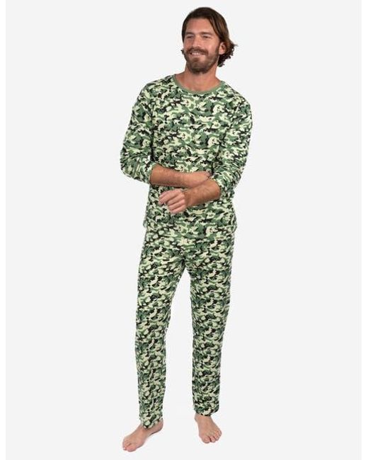 Leveret Green Loose Fit Cotton Matching Family Holiday Pajamas, Classic & Geometric Patterns for men