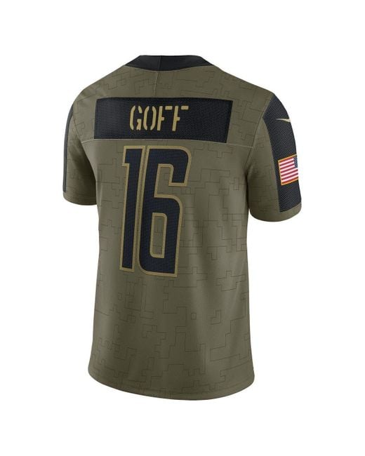 Men's Nike Jared Goff Blue Detroit Lions Player Game Jersey 