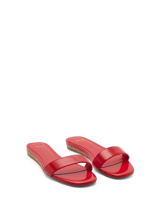 Mango Red Slide Sandal