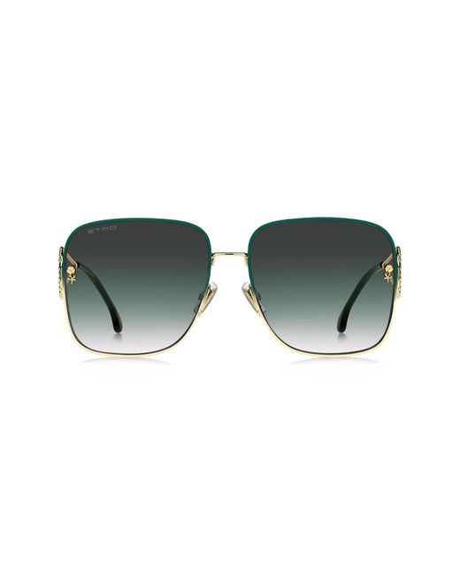 Etro Green 61Mm Gradient Square Sunglasses
