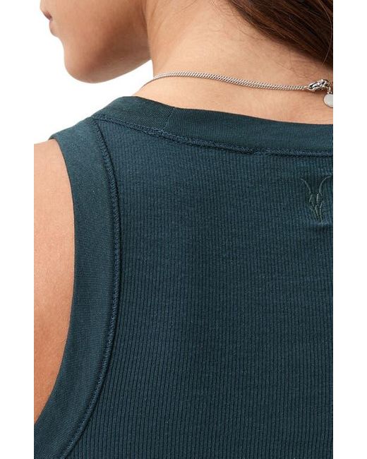 AllSaints Blue Rina Rib Tank