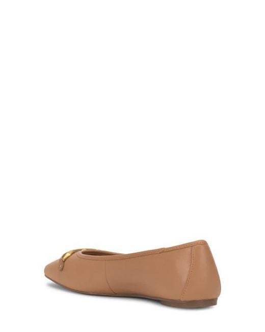 Vince Camuto Brown Virna Square Toe Flat