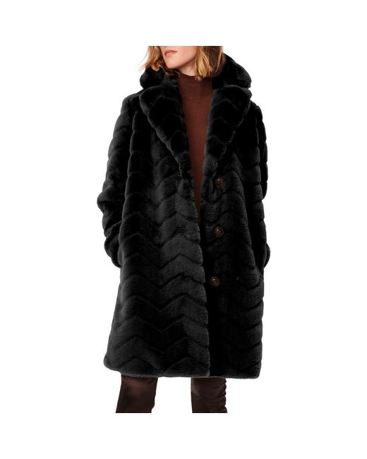 Bernardo Faux Fur Coat in Black Lyst