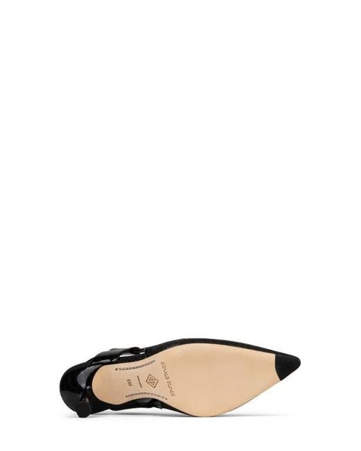 Donald J Pliner Black Elliemay Pointed Toe Slingback Pump