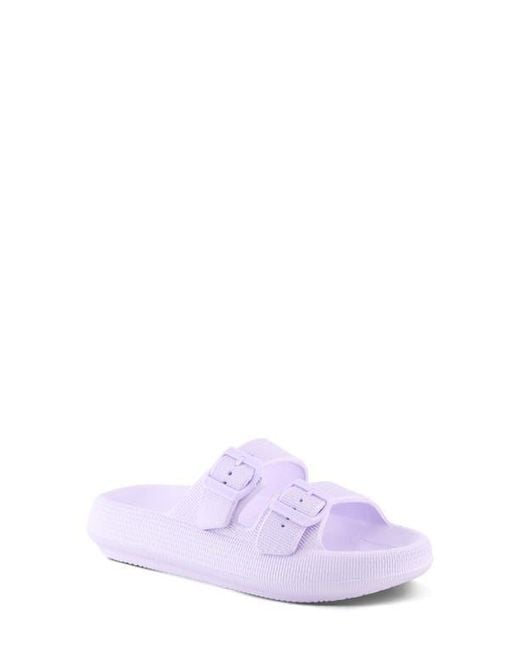 Flexus by Spring Step Purple Bubbles Waterproof Slide Sandal