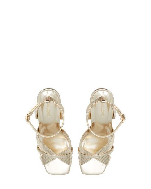 ALDO Metallic Nadie Ankle Strap Platform Sandal
