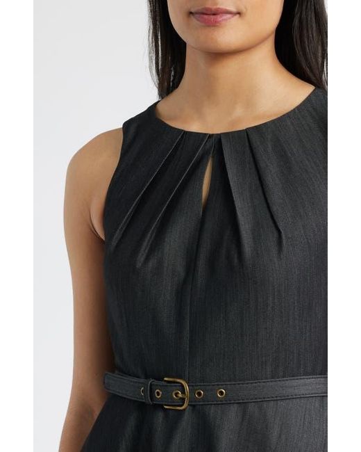 Tahari Women's Black Pleat Belted Fit & Flare Dress - www.desnorhaar.be