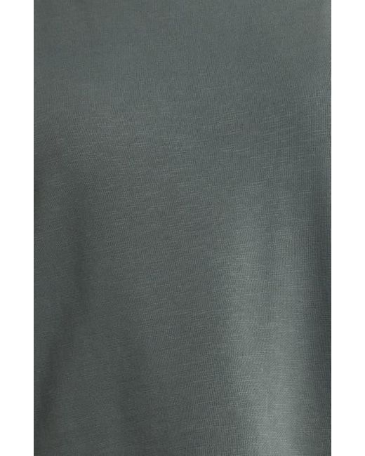Eileen Fisher Gray Ballet Neck Boxy Organic Cotton Terry Top