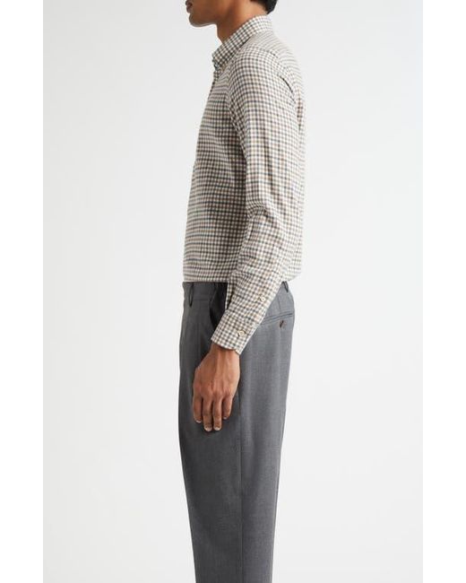 Boglioli Gray Check Button-Down Shirt for men